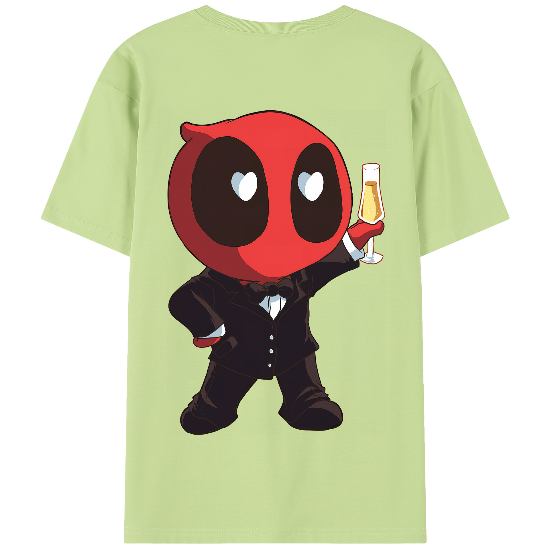 （画像用） Deadpool デッドプール 綿100％半袖Tシャツ（背面プリント）